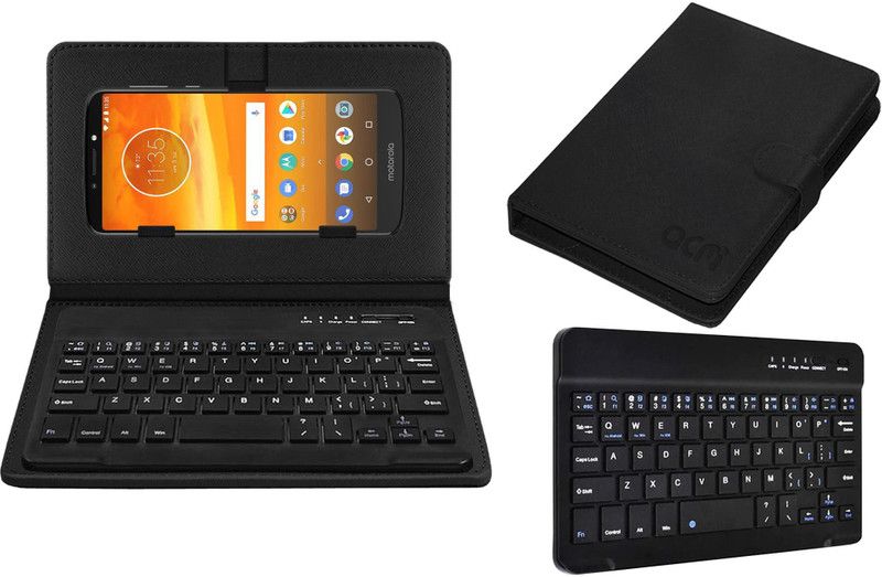 ACM Keyboard Case for Motorola Moto E5 Plus  (Black, Cases with Holder, Pack of: 1)