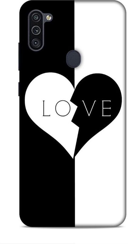 Samsidhi Back Cover for Samsung Galaxy M11  (Black, White, Waterproof)