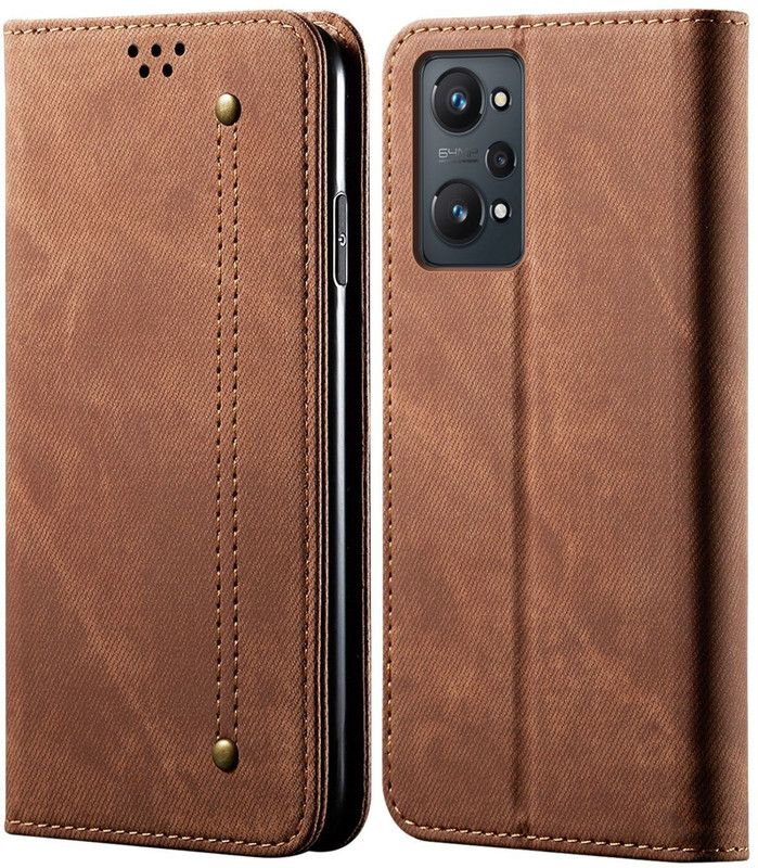 Mofi Flip Cover for Realme GT NEO 2  (Brown, Magnetic Case, Pack of: 1)