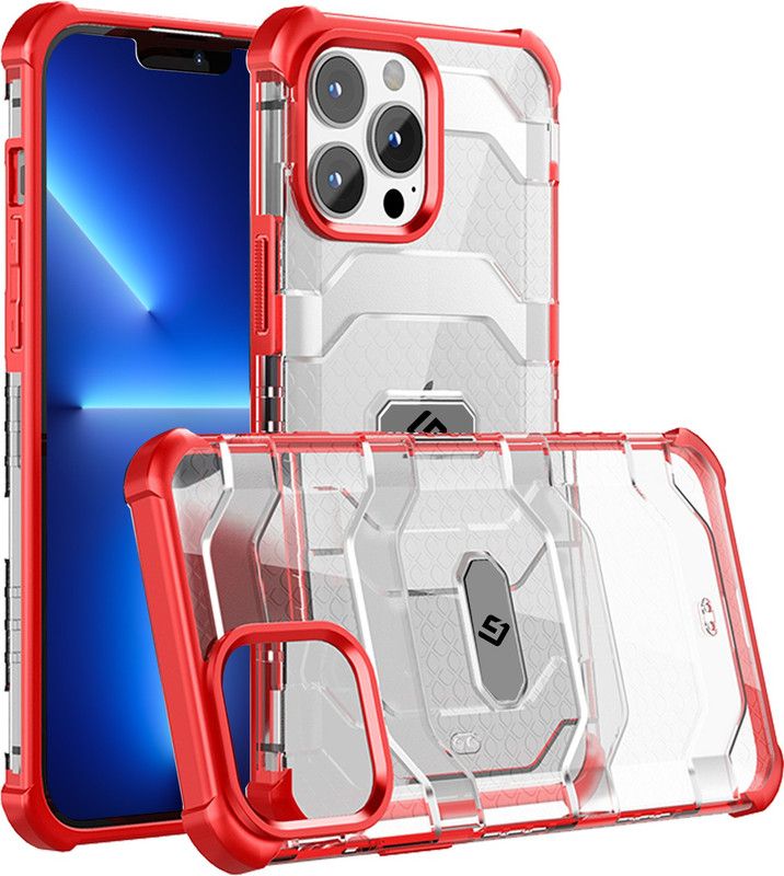 Golden Sand Back Cover for Apple iPhone 13 Pro  (Red, Shock Proof, Pack of: 1)