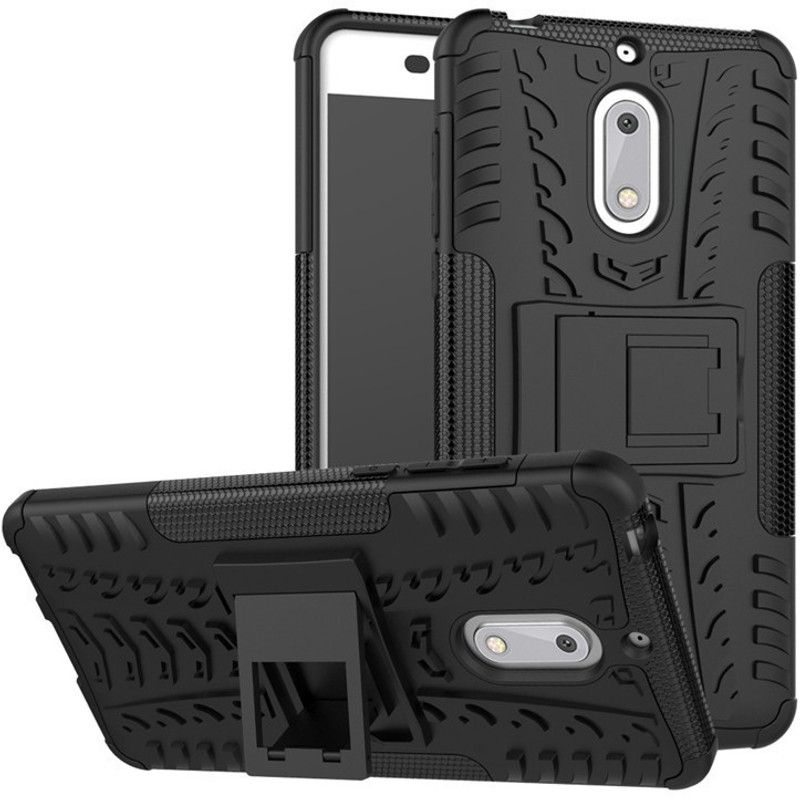 MOBIRUSH Back Cover for Nokia 6  (Black, Rugged Armor)