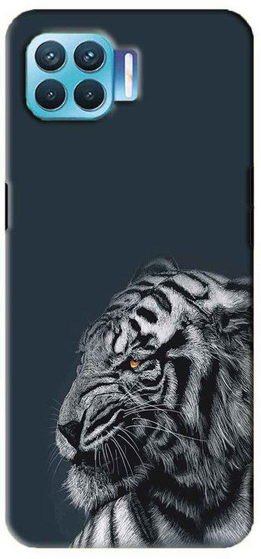 NDCOM Back Cover for OPPO F17 PRO White Tiger Printed  (Multicolor, Hard Case, Pack of: 1)