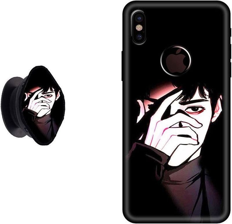 SPBR Back Cover for Apple iPhone X  (Black, White)