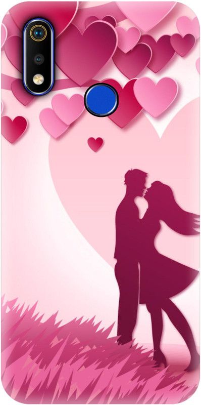 Smutty Back Cover for Realme 3, RMX1825, RMX1821 - Cute Couple Print  (Multicolor, Hard Case, Pack of: 1)