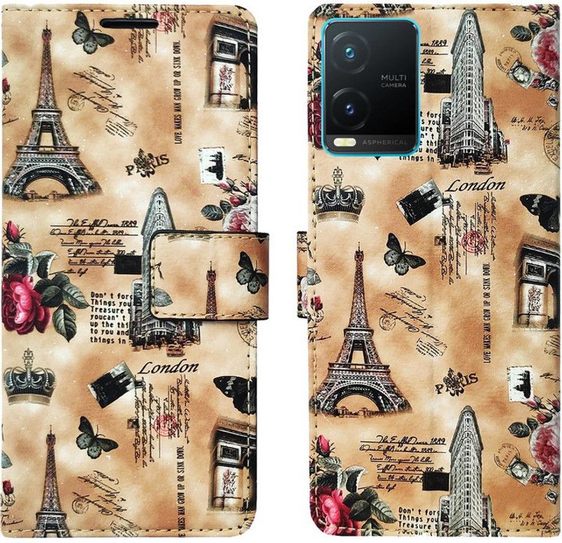 AD Enterprises Flip Cover for Vivo T1X  (Brown, Magnetic Case, Pack of: 1)