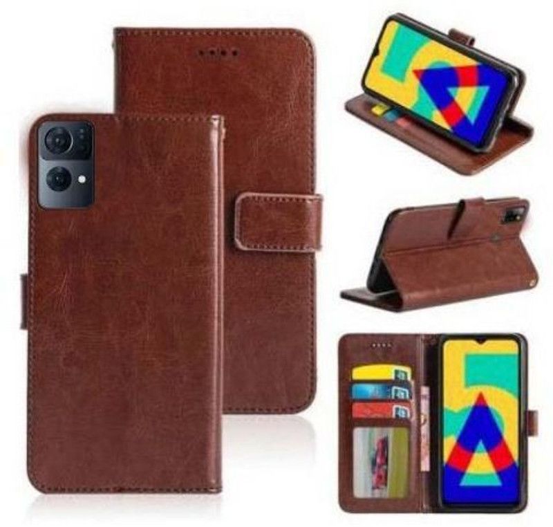 RharanxyN Back Cover for OPPO Reno7 Pro 5G Back Cover in Cases & Covers  (Brown, Magnetic Case, Pack of: 1)