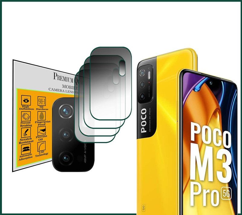 Daffin Back Camera Lens Glass Protector for POCO M3 Pro 5G  (Pack of: 4)