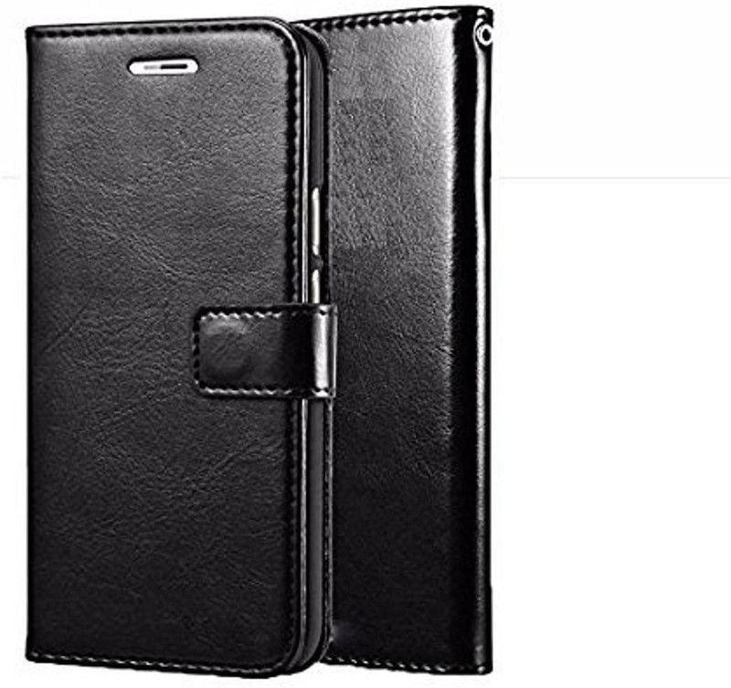 RK Seller Flip Cover for vivo V11 PU Leather Vintage Case with Card Holder and Magnetic Stand  (Black, Shock Proof, Pack of: 1)