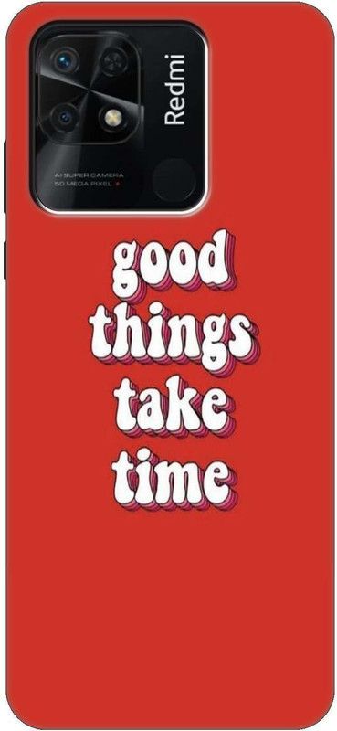 Pocketff Back Cover for Redmi 10  (Red, White, Silicon)