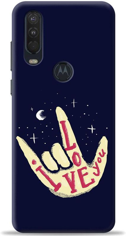 Crafter Back Cover for Motorola One Action  (Blue, Shock Proof, Pack of: 1)