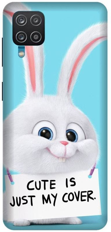 Vinsmoke Back Cover for Samsung A12 cute, Cute Rabbit, Cute Cover, Cartoon  (Multicolor, Shock Proof, Pack of: 1)