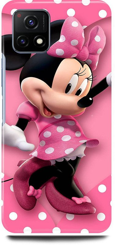 play fast Back Cover for Vivo Y72 5G, V2060 MICKEY, MOUSE, MINNIE, MOUSE, DOLL, TEDDY, LOVE  (Pink, Hard Case, Pack of: 1)