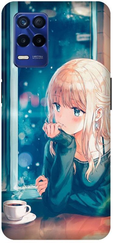BARMANS Back Cover for Realme 8 5G Anime, Cartoon, Anime girl, sad, love, alone  (Multicolor, Shock Proof, Pack of: 1)