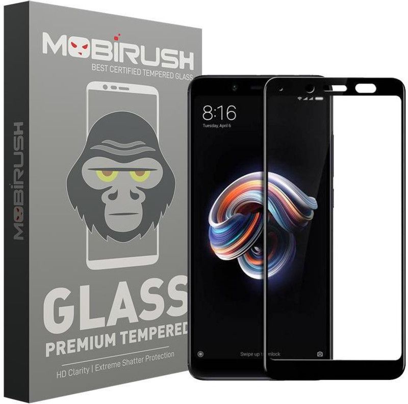 MOBIRUSH Edge To Edge Tempered Glass for Mi Redmi Note 5  (Pack of 1)