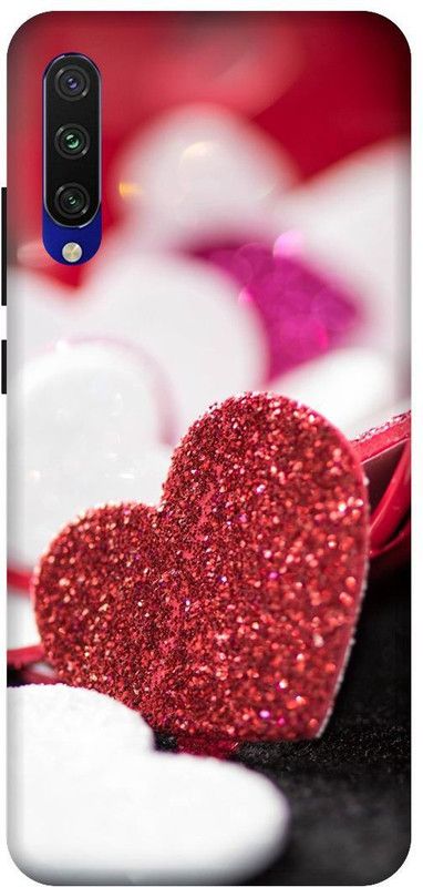 SSMORYA Back Cover for Redmi Mi A3 Cute Love Heart Printed Back Cover  (Multicolor, Waterproof, Pack of: 1)