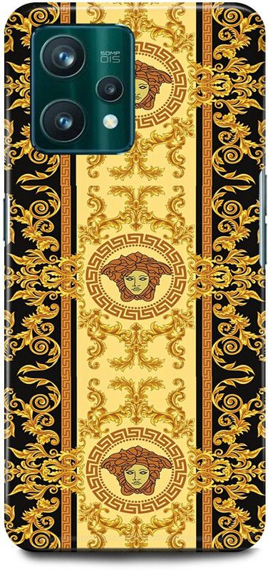 play fast Back Cover for OPPO A76, CPH2375 VERSACE, DESIGN, ART, LOGO  (Gold, Hard Case, Pack of: 1)