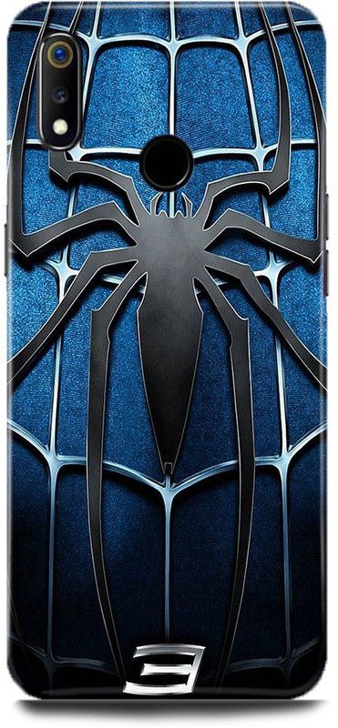 MP ARIES MOBILE COVER Back Cover for Realme 3 Pro,RMX1851, Spiderman Logo The Amazing Spiderman Marval Superhero trap spider  (Multicolor, Hard Case, Pack of: 1)