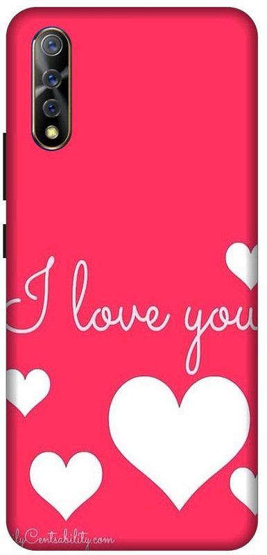 SSMORYA Back Cover for Vivo S1 Pink Love Printed Back Cover  (Multicolor, Waterproof, Pack of: 1)