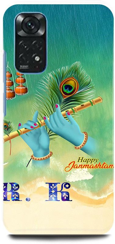play fast Back Cover for Redmi Note 11S KRISHAN, KRISHNA, KANHAIYA, FLUTE  (Green, Hard Case, Pack of: 1)