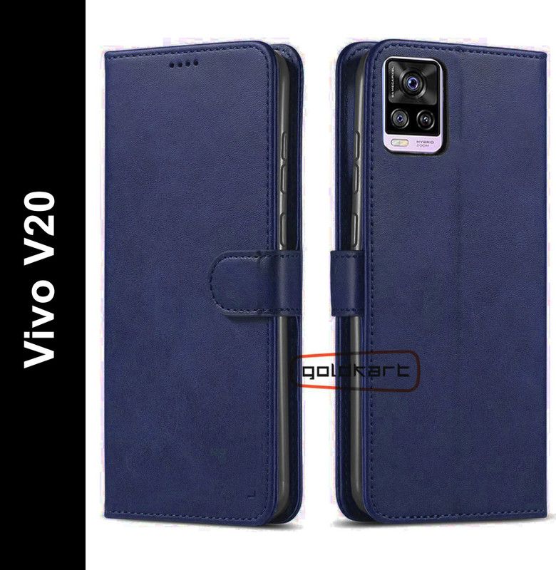 GoldKart Back Cover for Vivo V20  (Blue, Dual Protection, Pack of: 1)