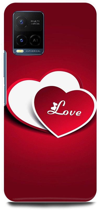 play fast Back Cover for Vivo Y21E LOVE, HEART, COUPLE, BOY, GIRL  (Red, Hard Case, Pack of: 1)