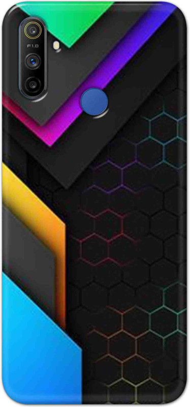 NDCOM Back Cover for Realme Narzo 10A Neon Abstract Printed  (Multicolor, Hard Case, Pack of: 1)
