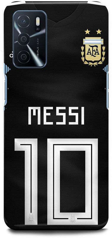 FUGGA Back Cover for OPPO A16, MESSI, LIONEL, MESSI, 10, JERSEY, KING, OF, FOOTLBALL  (Black, Hard Case, Pack of: 1)