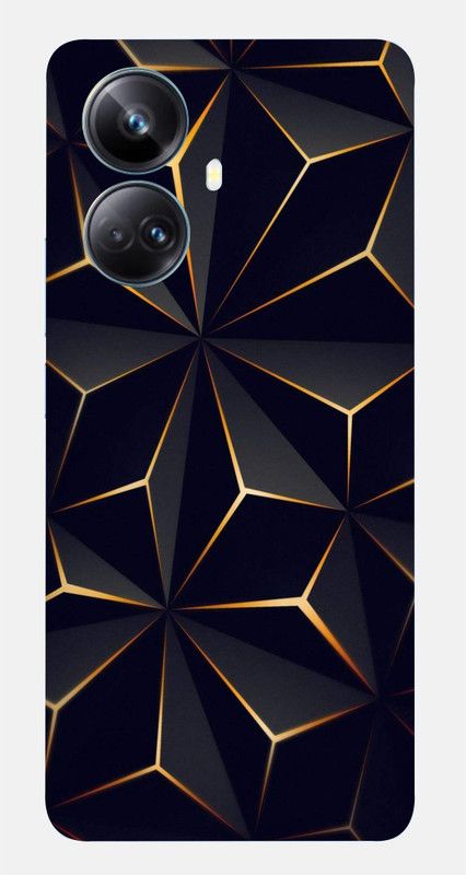 AsSkin Realme 10 Pro Plus, realme 10 pro plus, realme Mobile Skin  (Ultra Super Black Abstract Shape With High Matte Finish .Skin..)