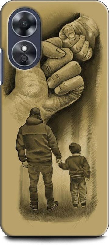 WallCraft Back Cover for OPPO A17, CPH2477 DAD SON, FATHER, I LOVE MY DAD, MY DAD IS MY HERO  (Multicolor, Dual Protection, Pack of: 1)