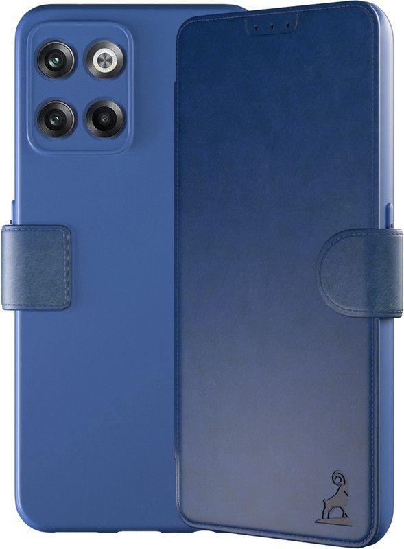 AIBEX Flip Cover for OnePlus 10T 5G |Premium|Card Slots & Inbuilt Stand|HandStiched  (Blue, Cases with Holder, Pack of: 1)