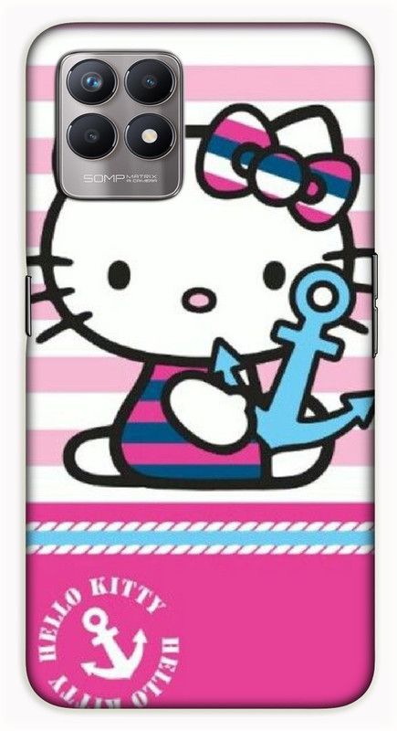 iprinto Back Cover for Realme 8i, RMX3151 Hello Kitty Back Cover  (Pink, Hard Case, Pack of: 1)