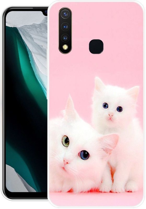INDIALAND Back Cover for Vivo U20, Vivo Y19  (Multicolor, Grip Case, Silicon)