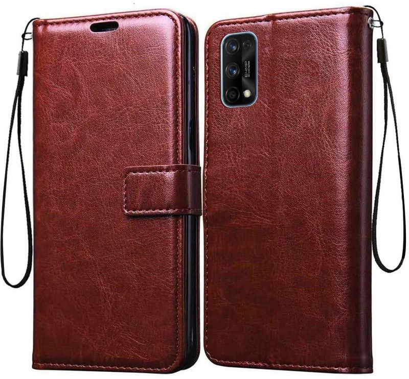ANAND BR Flip Cover for Realme X7  (Brown, Cases with Holder)