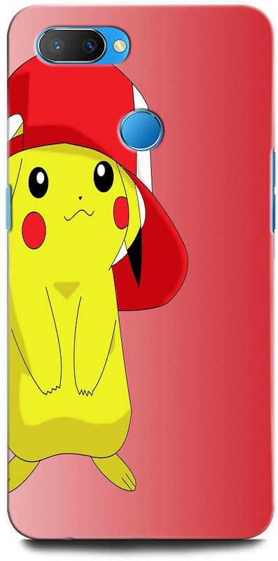 ORBIQE Back Cover for Realme 2 RMX1805 PIKACHU, POKEMON, GAME, CARTOON, CAP  (Multicolor, Hard Case, Pack of: 1)