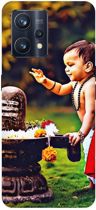 THE NARAYANA COLLECTIONS Back Cover for REALME 9 PRO PLUS- RMX3392-SHIV,LING,BABY,MAHADEV,OM  (Multicolor, Hard Case, Pack of: 1)
