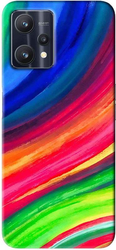 NDCOM Back Cover for Realme 9 Pro 5G Colourful Texture Rainbow Printed  (Multicolor, Hard Case, Pack of: 1)