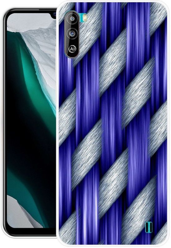 vaidik Back Cover for Lava Z2  (Grey, Blue, Dual Protection, Silicon, Pack of: 1)