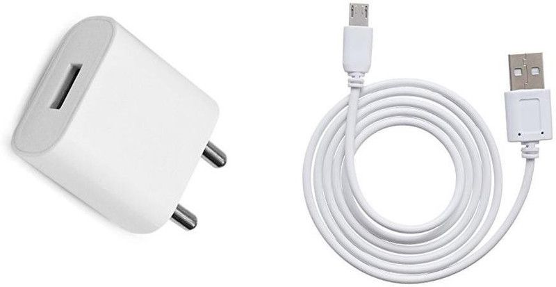 R4S4VK NA 2.1 A Mobile White Wall Chareger – 245 Charger with Detachable Cable  (White)