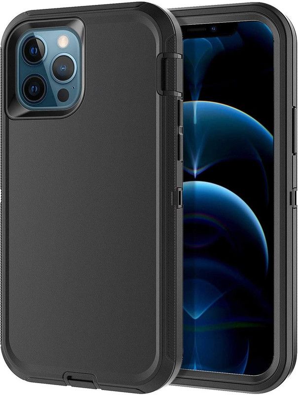 TURTLE Back Cover for Apple iPhone 13 Pro MAX WITHOUT Built-in Tempered Glass  (Black, Dual Protection, Pack of: 1)