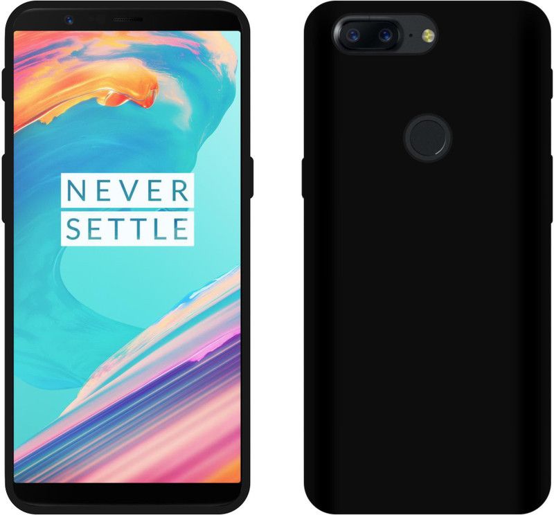 CASE CREATION Back Cover for OnePlus 5T  (Black, Dual Protection, Silicon, Pack of: 1)