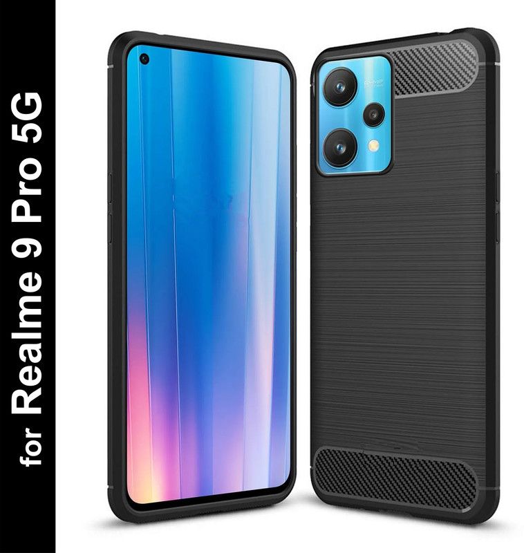 SWAGMYCASE Back Cover for Realme 9 Pro 5G  (Black, Grip Case, Silicon, Pack of: 1)