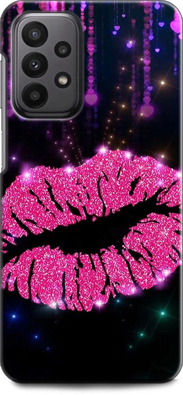 INDICRAFT Back Cover for SAMSUNG Galaxy A33 5G PINK KISS, GIRL, GLITTER, LIPS, SPARKLE, PRETTY  (Multicolor, Shock Proof, Pack of: 1)
