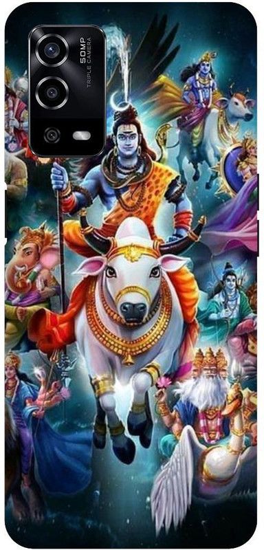 UMPRINT Back Cover for Oppo A55/CPH2325, Lord Shiva Shiv Ji Printed Back Cover  (Multicolor, Hard Case)