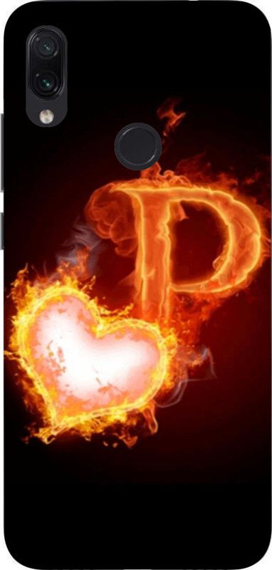 LIKELOOK Back Cover for Mi Redmi Note 7 Pro ( P Name, P letter, P love )  (Multicolor, Shock Proof, Pack of: 1)