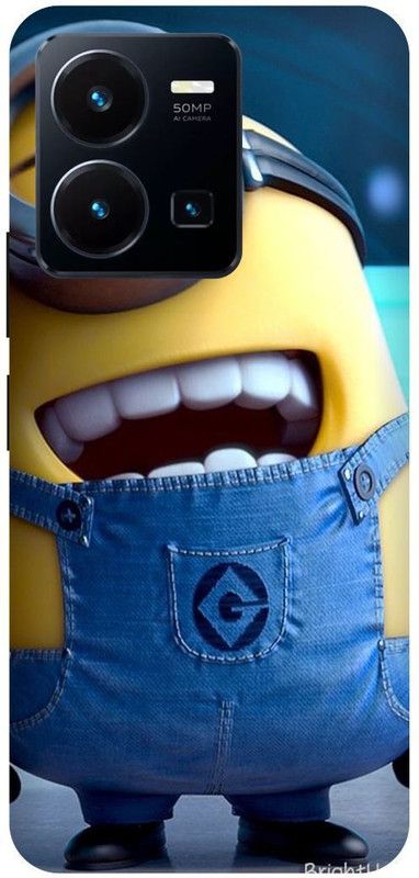 FRONK Back Cover for vivo Y22s, V2206, YELLOW, MINIONS, CARTOON, FUNNY  (Yellow, Hard Case, Pack of: 1)