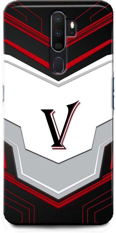 Afterglow Back Cover for OPPO A9 2020 V, V LETTER, V NAME, V ALPHABET, ALPHABET  (Multicolor, Shock Proof, Pack of: 1)