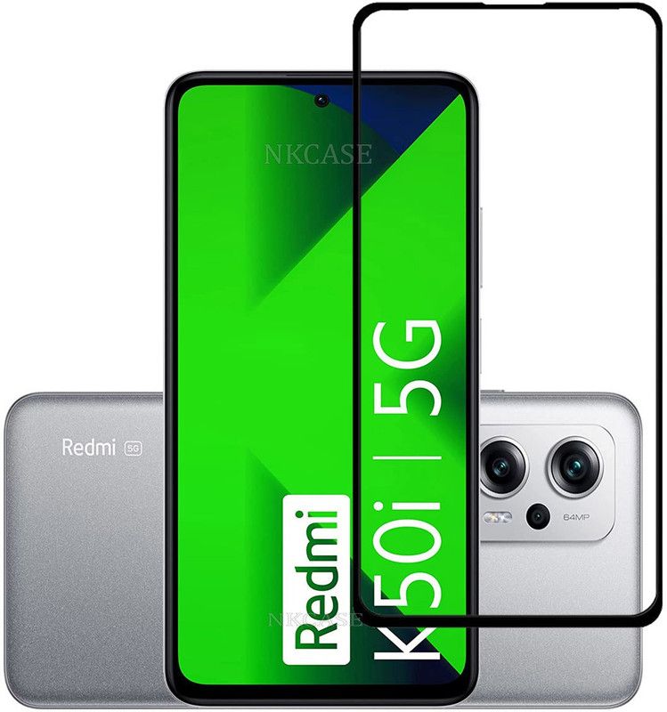 NKCASE Edge To Edge Tempered Glass for Redmi K50i 5G,Redmi K50i,Mi k50i 5G,Mi K50i  (Pack of 1)
