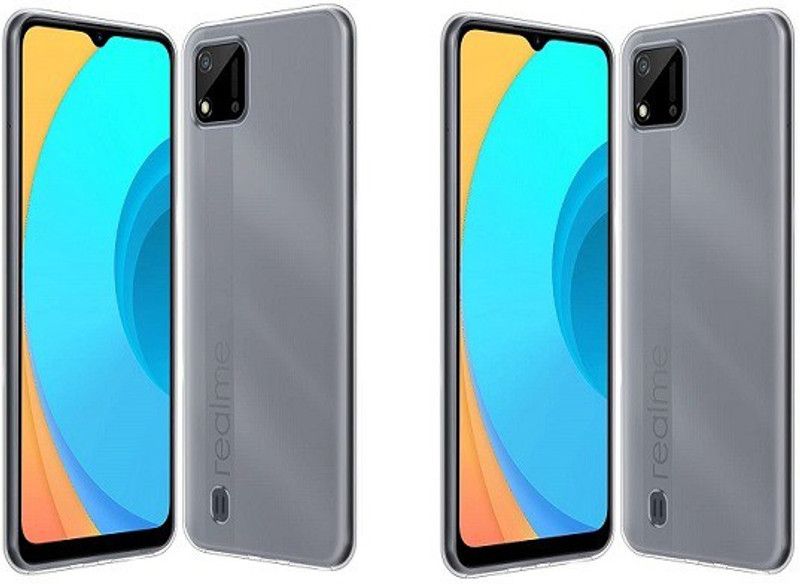 NIMMIKA ENTERPRISES Back Cover for Realme C11 2021 Back Cover Transparent  (Transparent, Shock Proof, Silicon, Pack of: 2)