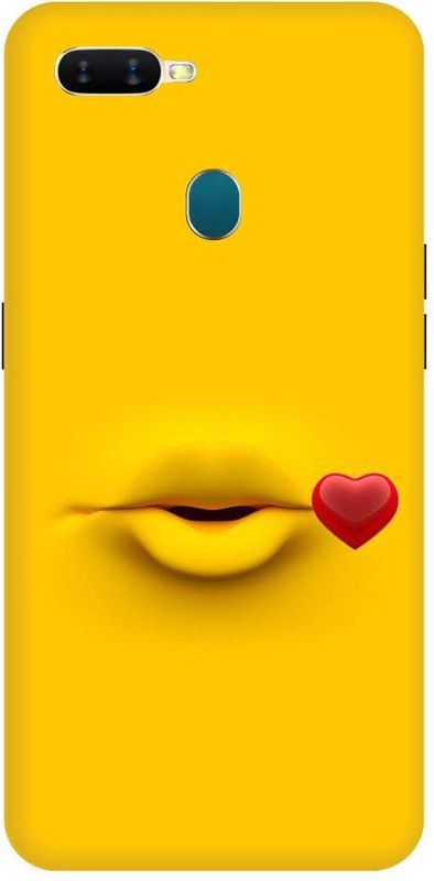 Shivay Mobicase Back Cover for OPPO A7  (Yellow, Red, Grip Case, Silicon, Pack of: 1)