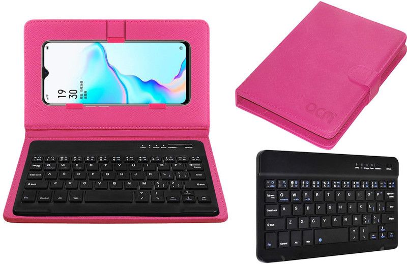 ACM Keyboard Case for Oppo K5  (Pink, Cases with Holder, Pack of: 1)